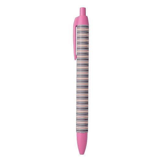 Stylo Noir Moderne Chic rayé (Haut (Vertical))
