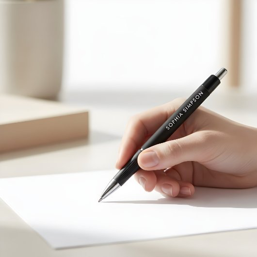 Stylo noir moderne minimaliste