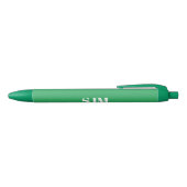 Stylo Noir Moderne monogram green white custom (Haut)