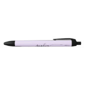 Stylo Noir Moderne Script Calligraphie Pastel Purple (Haut)