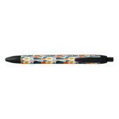 Stylo Noir Moderne tendance Preppy Chic Apricot et Feuille (Dos)