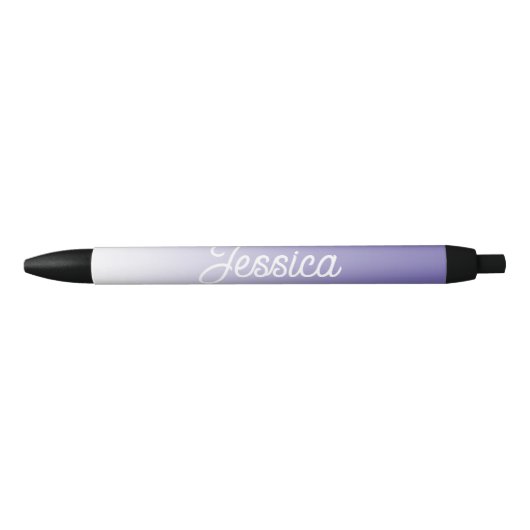 Stylo Noir (Modifiable) Ombre couleur violet clair et votre t (Devant)