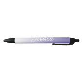 Stylo Noir (Modifiable) Ombre couleur violet clair et votre t (Bas)