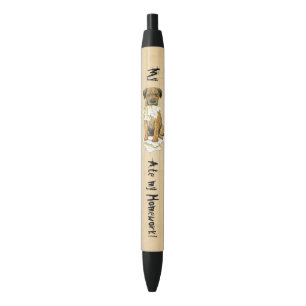 Stylo Noir Mon Terrier frontalier a mangé mes devoirs