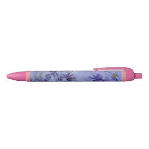 Stylo Noir Monet Flowers Vins Félicitations Graduation