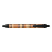 Stylo Noir Monogram | Automne Moderne Plaid Encre (Dos)