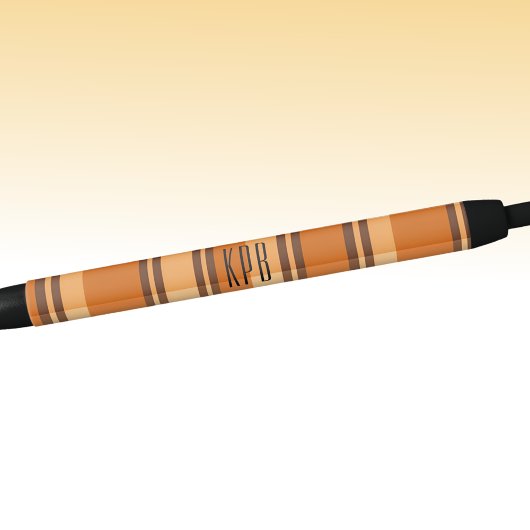Stylo Noir Monogram | Automne-Moderne Plaid Encre