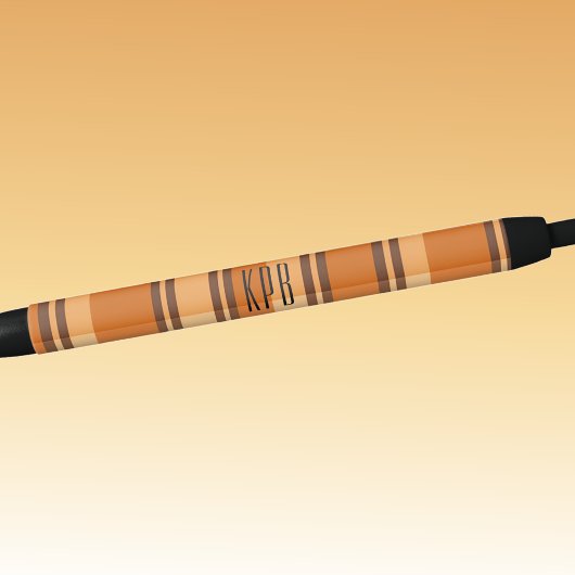 Stylo Noir Monogram | Automne Moderne Plaid Encre