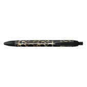 Stylo Noir Monogram Black and Gold Giraffe Pattern (Dos)