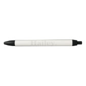 Stylo Noir Monogram Classic Élégant Minimal Typographie Nom (Devant)