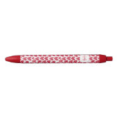 Stylo Noir Monogram Red Valentine Heart Pattern (Devant)