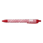 Stylo Noir Monogram Red Valentine Heart Pattern (Bas)