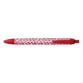 Stylo Noir Monogram Red Valentine Heart Pattern (Dos)