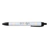 Stylo Noir Monogramme Aquarelle Abstraite  (Bas)