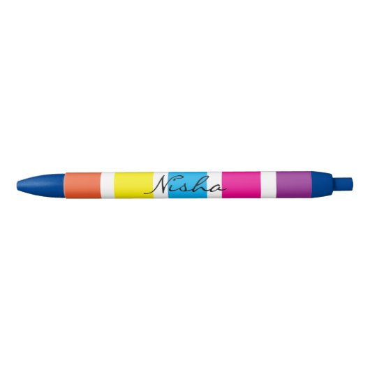 Stylo Noir Monogramme arc-en-ciel (Devant)