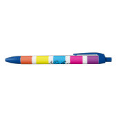 Stylo Noir Monogramme arc-en-ciel (Haut)