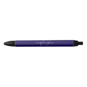 Stylo Noir monogramme bleu et blanc (Devant)
