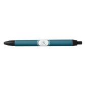 Stylo Noir Monogramme bleu marine (Devant)
