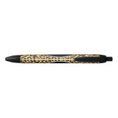 Stylo Noir Monogramme chic de diamant de Faux d'empreinte de (Dos)