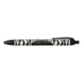 Stylo Noir Monogramme chic de diamant de Faux d'impression de (Haut)