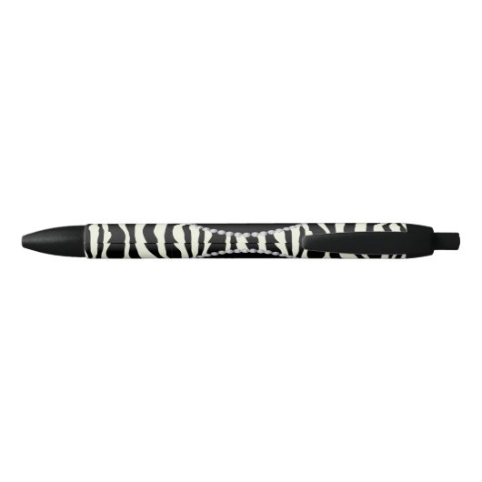 Stylo Noir Monogramme chic de diamant de Faux d'impression de (Dos)