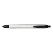 Stylo Noir Monogramme Classic Élégant Minimal Initial Plaid (Dos)