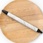 Stylo Noir Monogramme Classic Élégant Minimal Initial Plaid