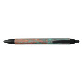 Stylo Noir Monogramme de cuivre de patine rustique (Dos)