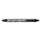 Stylo Noir Monogramme de fleurs de minuit (Dos)