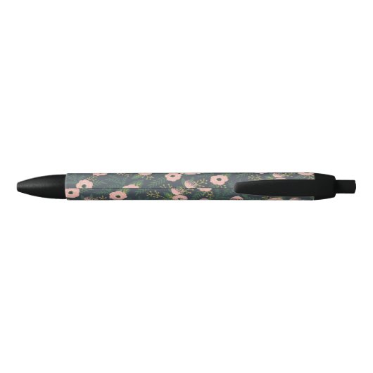 Stylo Noir Monogramme de fleurs de minuit (Dos)