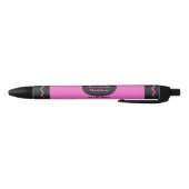 Stylo Noir Monogramme d'enrobage de rayonne rose (Bas)