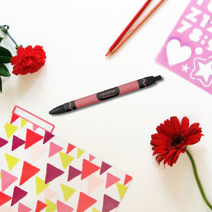 Stylo Noir Monogramme d'enveloppe couleur rouge