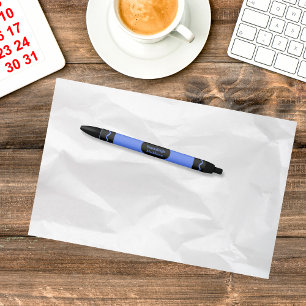 Stylo Noir Monogramme d'enveloppement couleur bleu Crayon