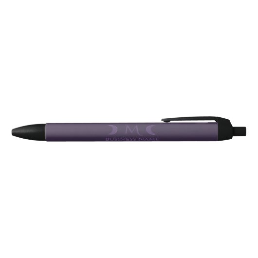 Stylo Noir Monogramme des lunes de croissant de violet poussi (Haut)