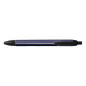 Stylo Noir Monogramme d'or bleu marine moderne (Dos)