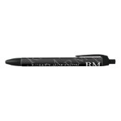 Stylo Noir Monogramme Élégant Pour Lui Masculin (Haut)