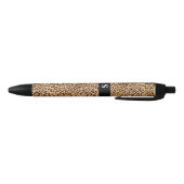 Stylo Noir Monogramme Empreinte de léopard mou (Bas)