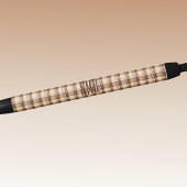 Stylo Noir Monogramme | Encre Motif Plaid Automne-Automne