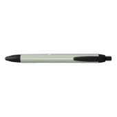 Stylo Noir Monogramme et nom personnalisés de Sage Vert moder (Dos)