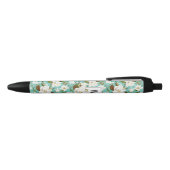 Stylo Noir Monogramme floral de Magnolia (Haut)