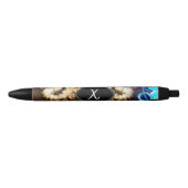 Stylo Noir Monogramme Gold Fractal (Devant)