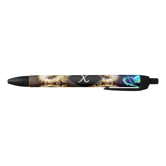 Stylo Noir Monogramme Gold Fractal (Bas)
