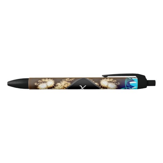 Stylo Noir Monogramme Gold Fractal (Haut)