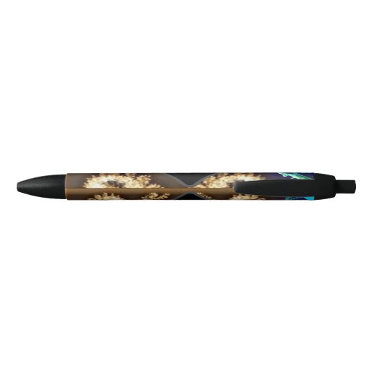 Stylo Noir Monogramme Gold Fractal (Dos)