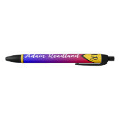 Stylo Noir Monogramme Initial Moderne de Nom, Luxe Abordable (Bas)