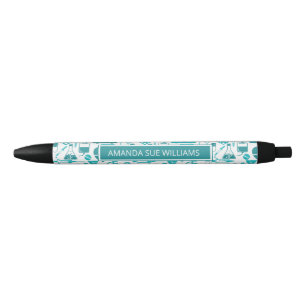 Stylo Noir Monogramme Médicale Professionnel / Étudiant "Aj