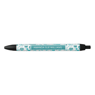 Stylo Noir Monogramme Médicale Professionnel / Étudiant "Ajou
