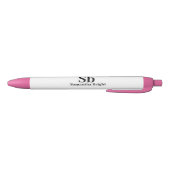 Stylo Noir Monogramme minimal classique (Bas)