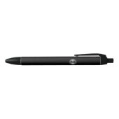 Stylo Noir Monogramme minimal en argent noir (Haut)