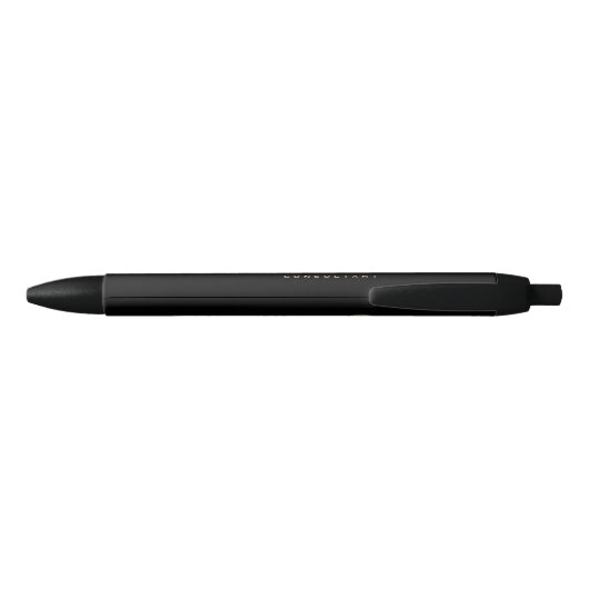 Stylo Noir Monogramme minimal en or noir (Dos)